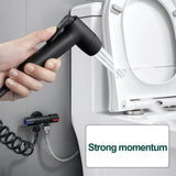 ABS Dual Flow Health Faucet with Hose & Hook, Black