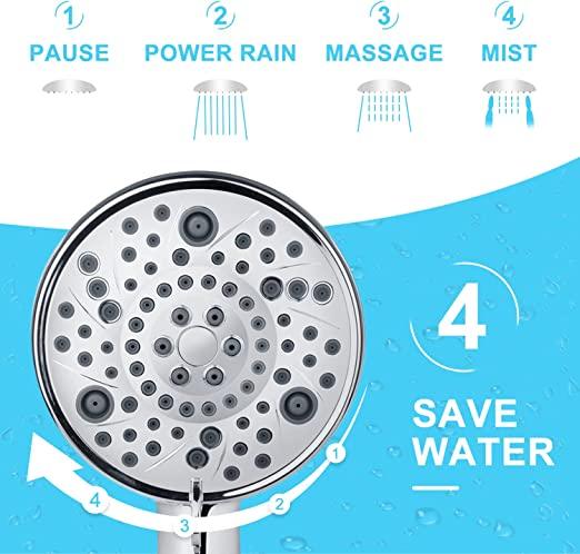 8 Mode Hand shower With Hose & Overhead Shower Adapter - Marcoware