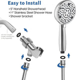 8 Mode Hand shower With Hose & Overhead Shower Adapter - Marcoware