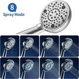 8 Mode Hand shower With Hose & Overhead Shower Adapter - Marcoware