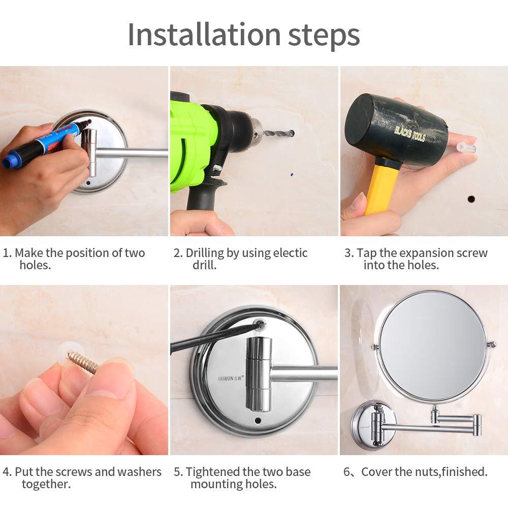 Adjustable Magnifying Bathroom Mirror - Marcoware