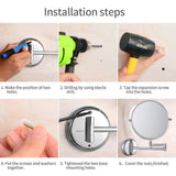 Adjustable Magnifying Bathroom Mirror - Marcoware