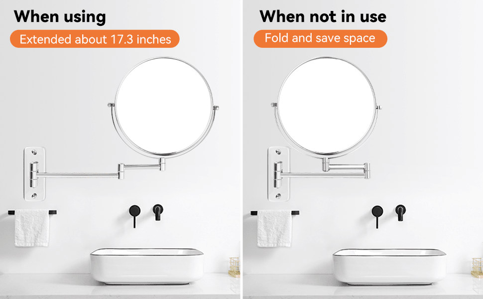Adjustable Magnifying Bathroom Mirror - Marcoware
