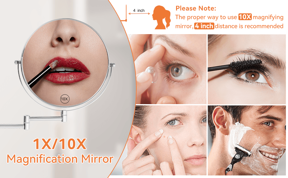 Adjustable Magnifying Bathroom Mirror - Marcoware