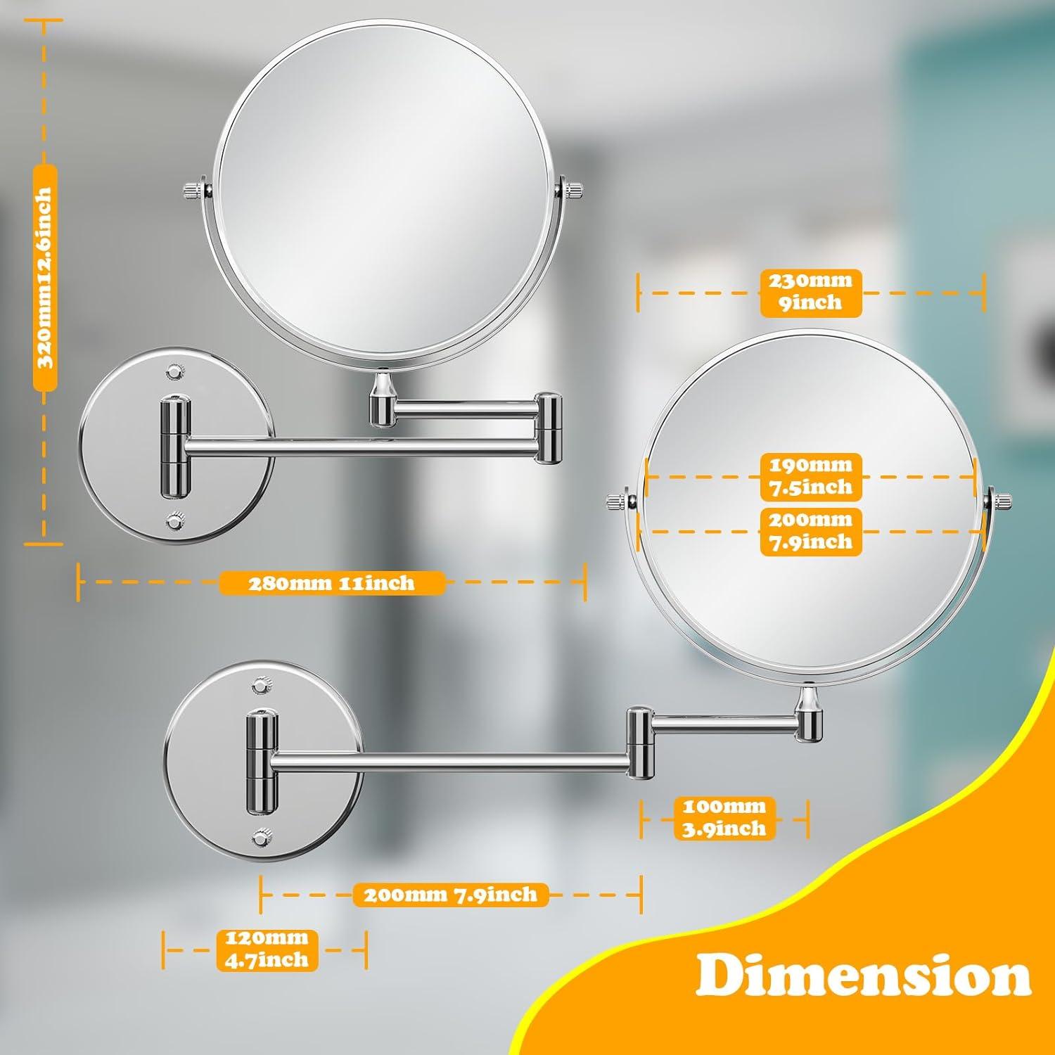 Adjustable Magnifying Bathroom Mirror - Marcoware