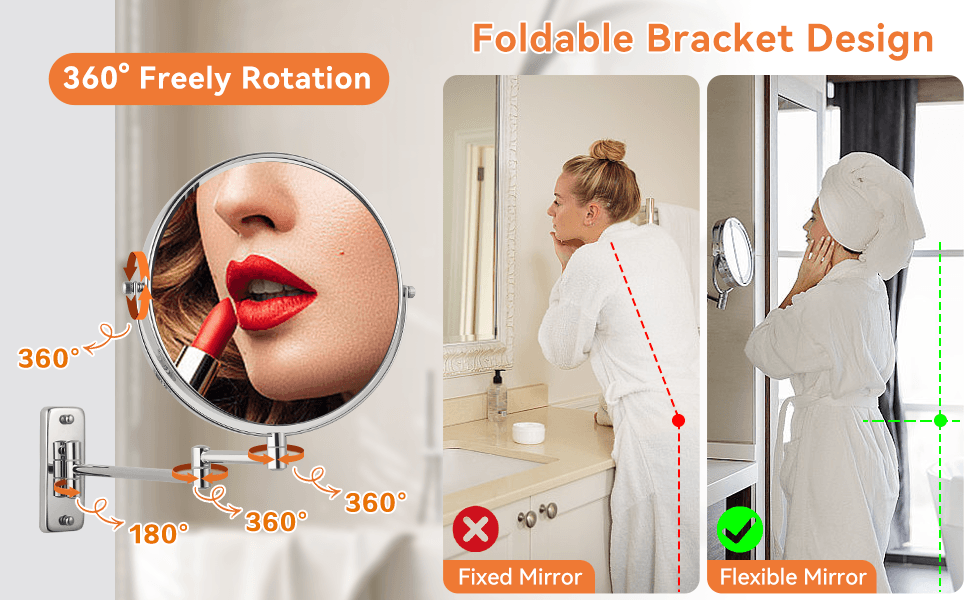 Adjustable Magnifying Bathroom Mirror - Marcoware