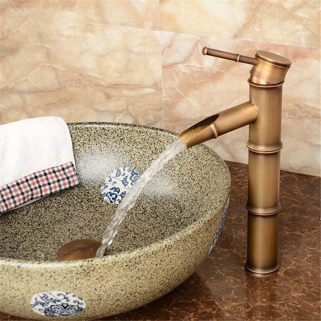 Antique Bamboo Waterfall Basin Mixer - Marcoware