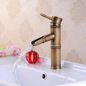 Antique Bamboo Waterfall Basin Mixer - Marcoware