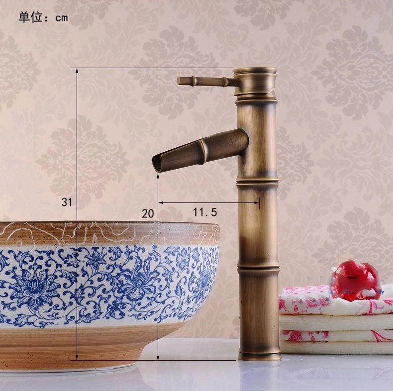 Antique Bamboo Waterfall Basin Mixer - Marcoware