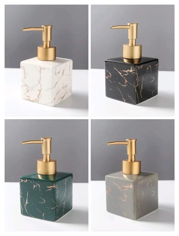 Ceramic Antique Marble Finish Soap / Oil Dispenser - Marcoware