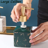 Ceramic Antique Marble Finish Soap / Oil Dispenser - Marcoware