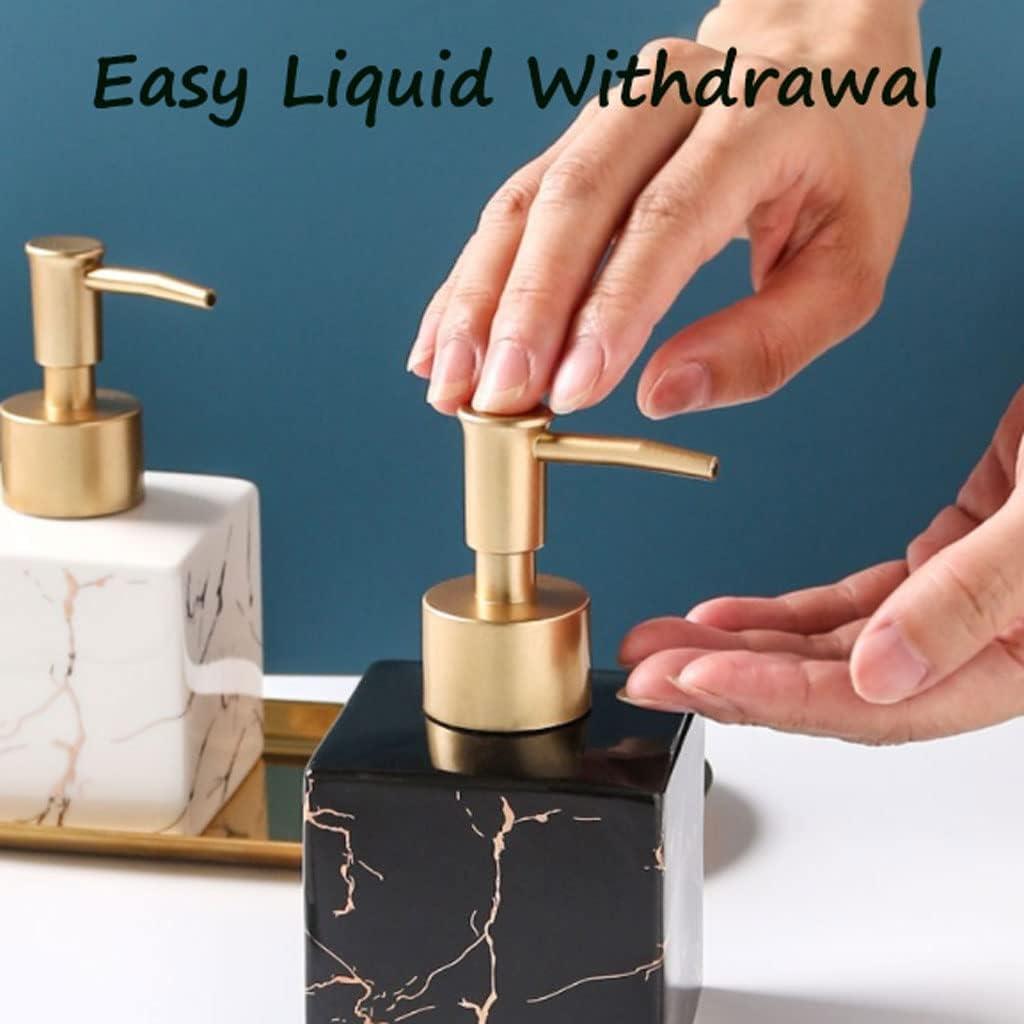 Ceramic Antique Marble Finish Soap / Oil Dispenser - Marcoware