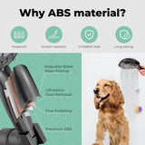 Multi function Hand Shower with Mist, Power Massage & Rain Functions with Hose & Wall Hook, Black - Marcoware