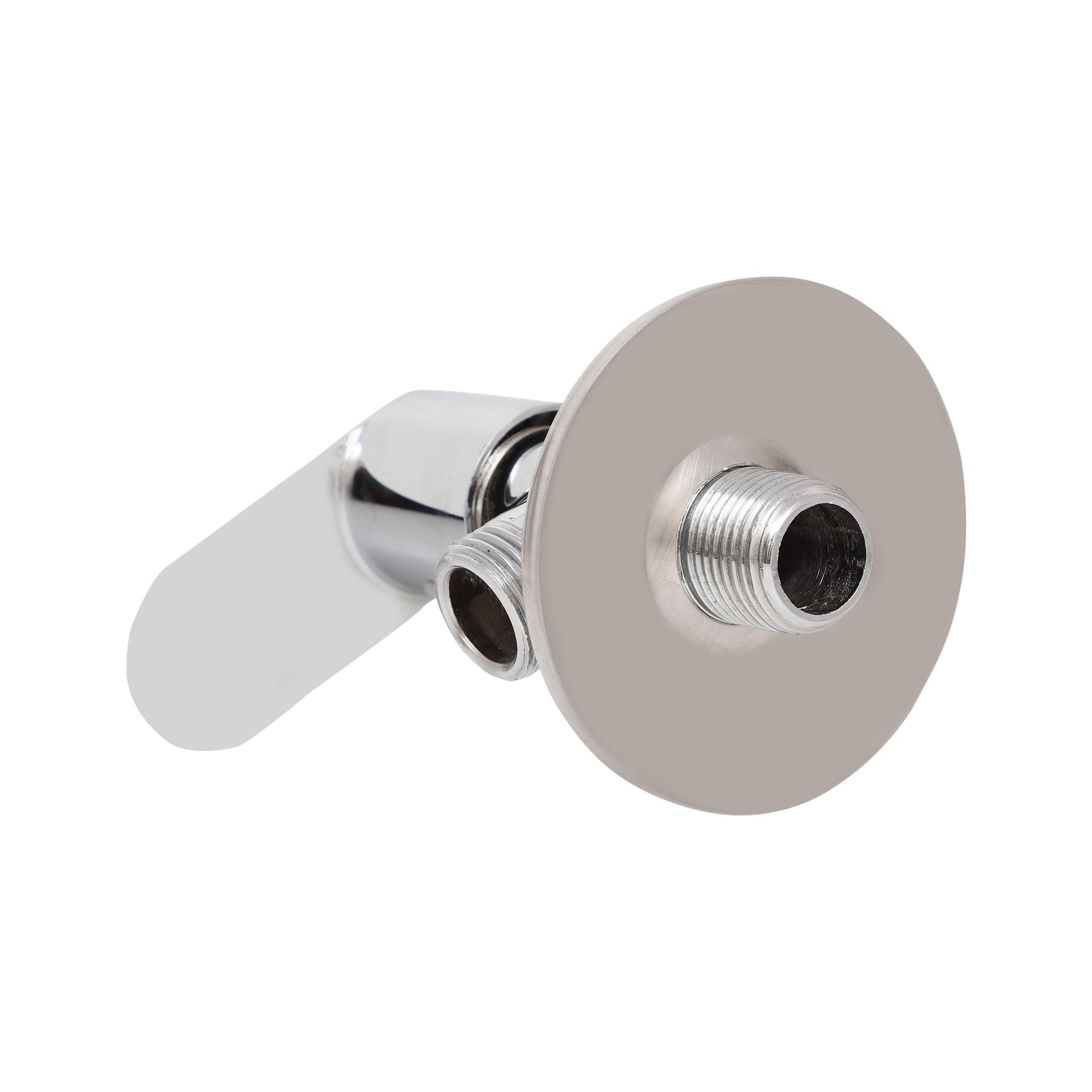 Sleek Chrome Angle Valve with Wall Flange - Marcoware