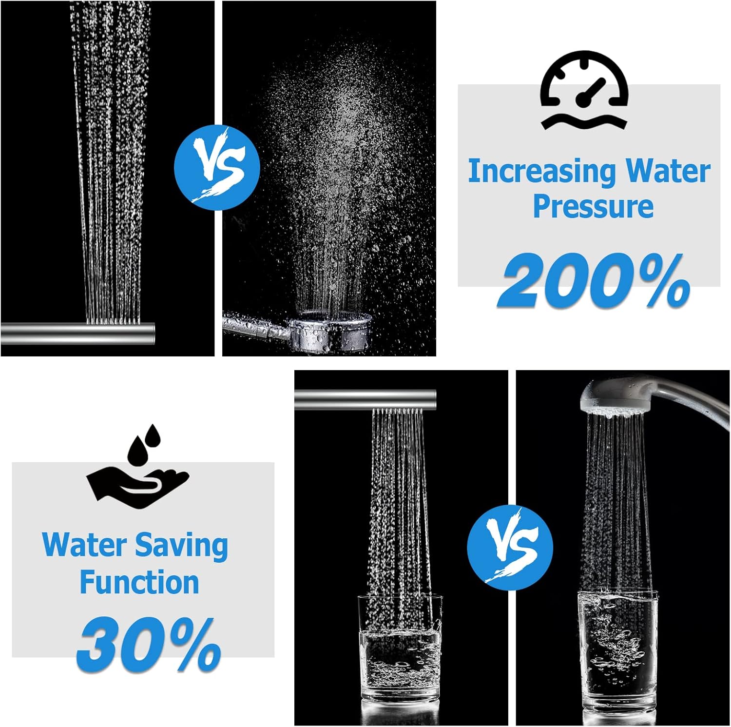 Sleek Round Brass Hand Shower , Chrome - Marcoware