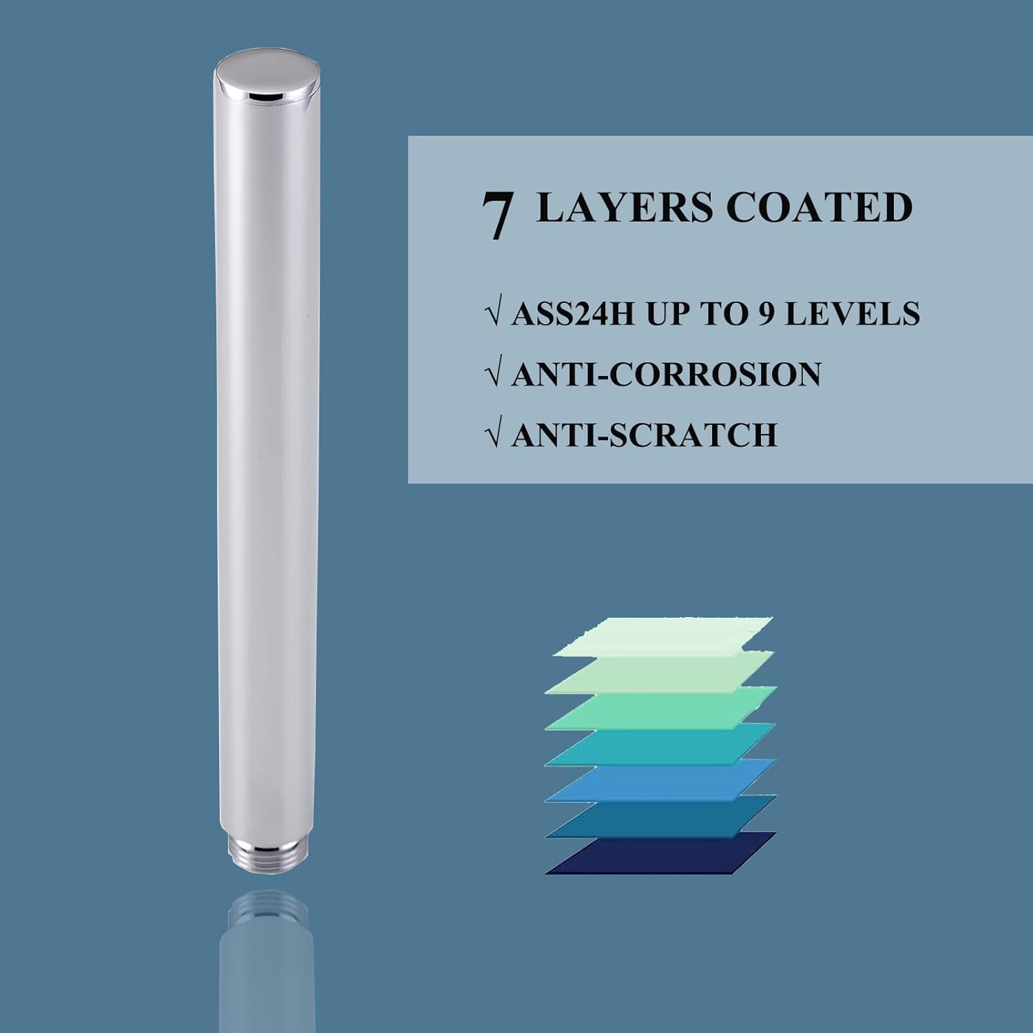 Sleek Round Brass Hand Shower , Chrome - Marcoware