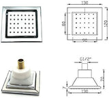 Square Wall Jet Shower with Concealed Body & Adjustable Angle - Marcoware