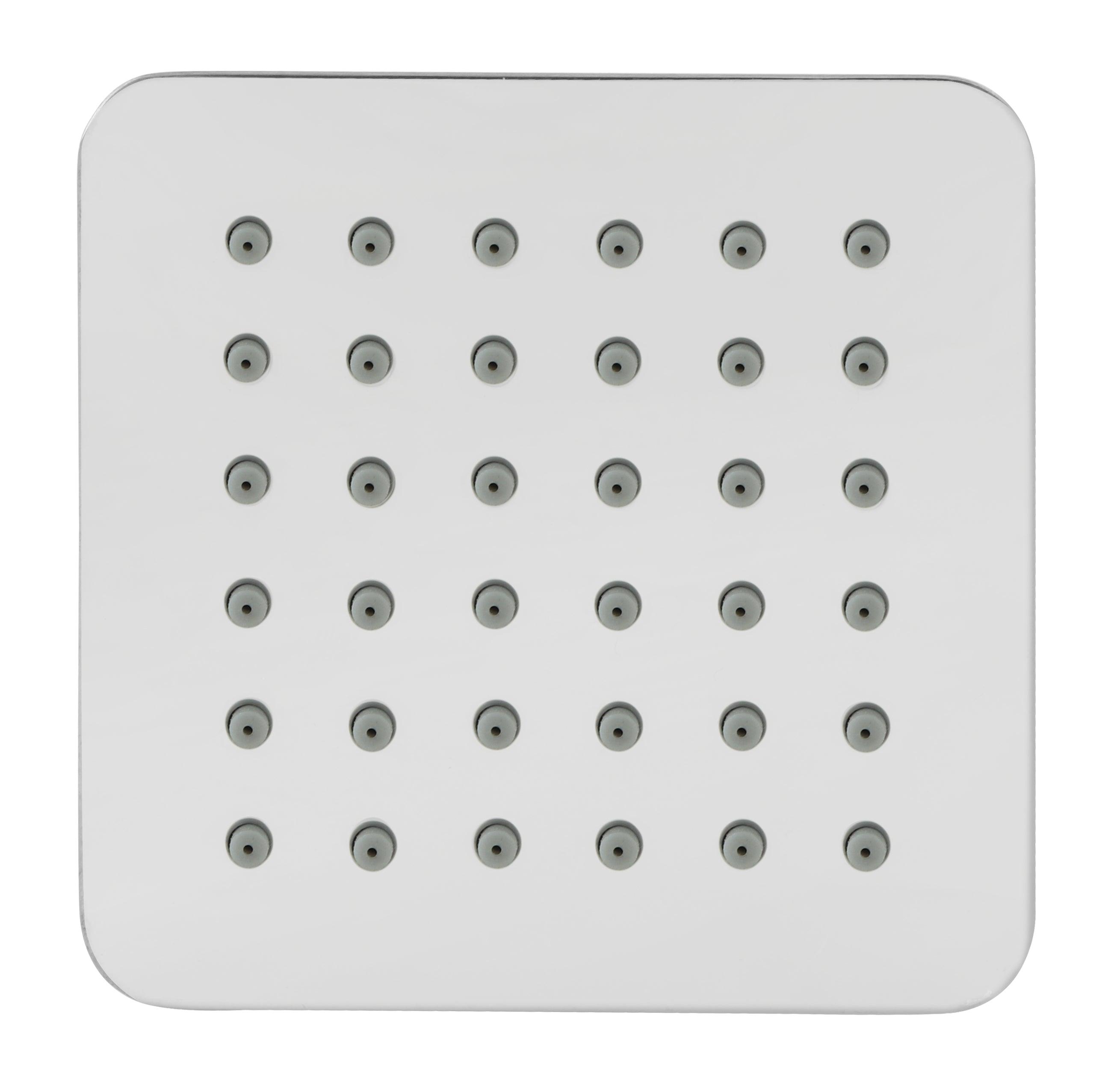 SS Trident Square 4 Inches Shower Head with Arm & Wall Flange - Marcoware