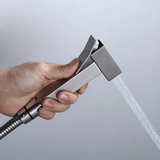 Stainless Steel Square Heavy Duty Health Faucet with Hose & Wall Mount Hook - Marcoware