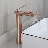 Waterfall Design Single Lever Basin Mixer with Hot & Cold Pipes - Marcoware