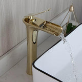 Waterfall Design Single Lever Basin Mixer with Hot & Cold Pipes - Marcoware