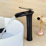 Waterfall Design Single Lever Basin Mixer with Hot & Cold Pipes - Marcoware