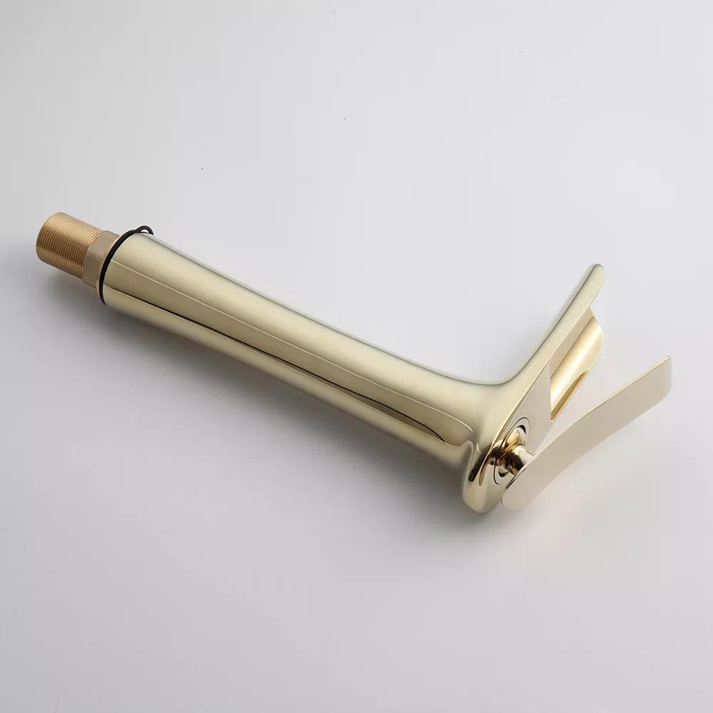 Waterfall Design Single Lever Basin Mixer with Hot & Cold Pipes - Marcoware