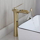 Waterfall Design Single Lever Basin Mixer with Hot & Cold Pipes - Marcoware