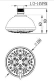 4" Ivy Overhead Shower, Multi Function With Mist - Marcoware