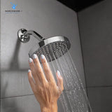6 - Inch ABS Rain Shower Head with easy clean nozzles - Marcoware