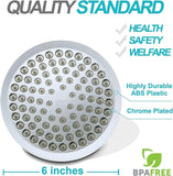 6 - Inch ABS Rain Shower Head with easy clean nozzles - Marcoware
