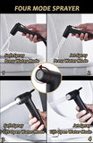 ABS Dual Flow Health Faucet with Hose & Hook, Black - Marcoware
