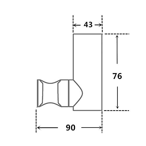 ABS Plastic Wall Mounted Hook for Faucet and Hand Shower (Adjustable Angle), Chrome Finish - Marcoware