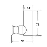 ABS Plastic Wall Mounted Hook for Faucet and Hand Shower (Adjustable Angle), Chrome Finish - Marcoware