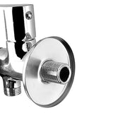 Brass 2 Way Angle Valve with Wall Flange, Chrome Finish - Marcoware