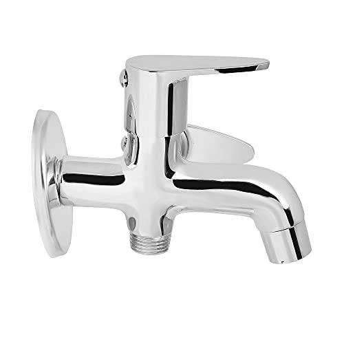 Brass Leaf 2 - Way Long Nose Tap Faucet, Chrome Finish - Marcoware