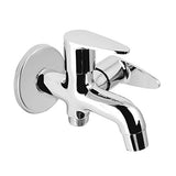 Brass Leaf 2 - Way Long Nose Tap Faucet, Chrome Finish - Marcoware