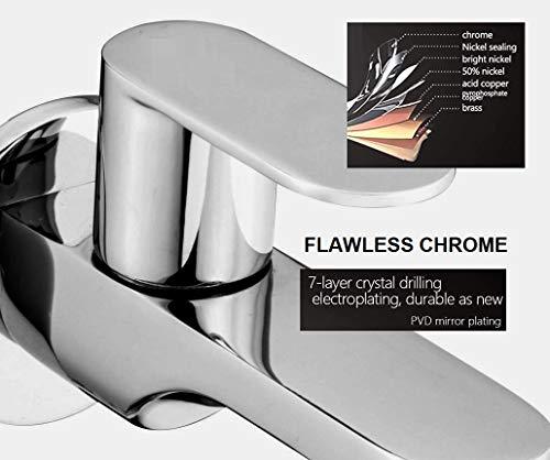 Chic Chrome Wall - Mounted Long Nose Bib Cock Tap - Marcoware