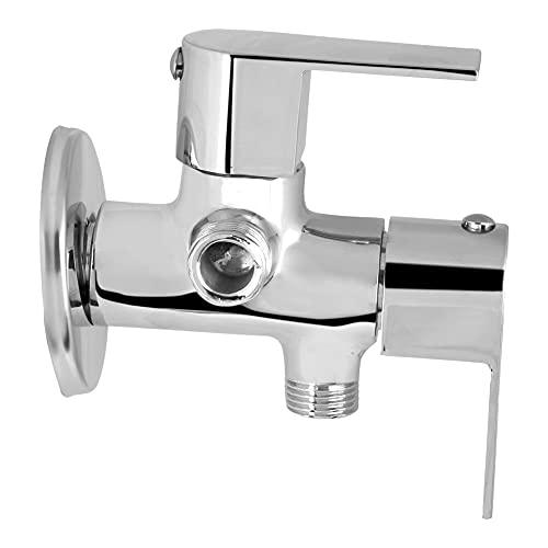 Chrome Brass 2 - Way Angle Valve with Wall Flange - Marcoware