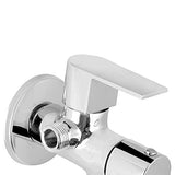 Chrome Brass 2 - Way Angle Valve with Wall Flange - Marcoware