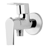 Chrome Brass 2 - Way Angle Valve with Wall Flange - Marcoware