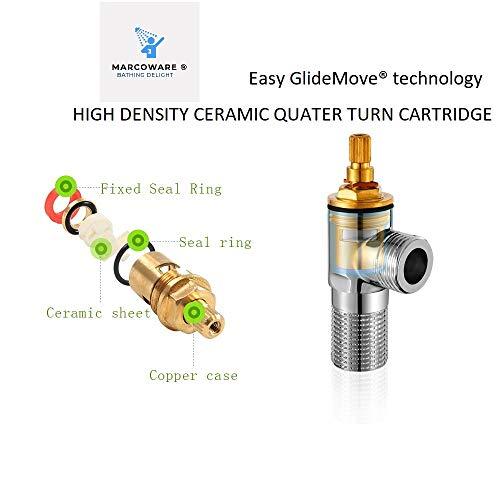 Chrome Brass Long Body Tap with Wall Flange - Marcoware