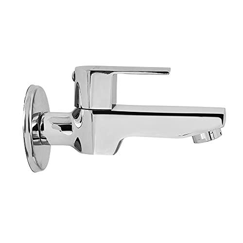 Chrome Brass Long Body Tap with Wall Flange - Marcoware