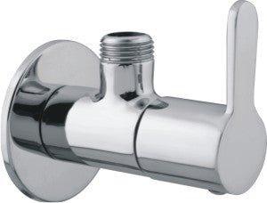 Chrome Polished Fuzo Angle Valve with Wall Flange - Marcoware