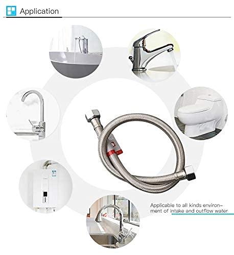 Flexible Braided Connection Pipe with Built - in Spanner for Water Heater & Basin Valve - Marcoware