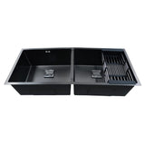 Handmade Black Double Bowl Kitchen Sink - Marcoware