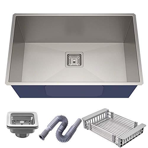 Handmade Stainless Steel Single Square Bowl Kitchen Sink - Marcoware