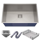 Handmade Stainless Steel Single Square Bowl Kitchen Sink - Marcoware