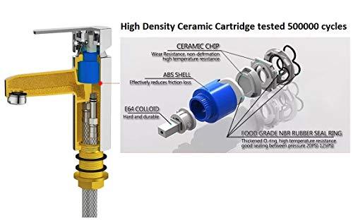 Heavy Duty Stainless Steel Single Lever Basin Mixer, Black Finish - Marcoware