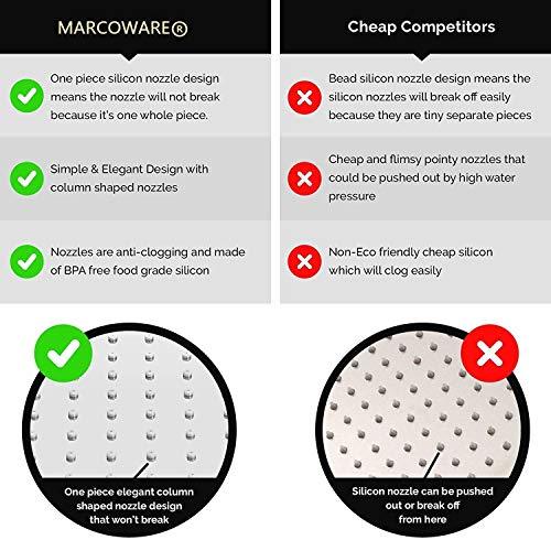 Heavy Duty Stainless Steel Trident Square Shower (Chrome) - Marcoware